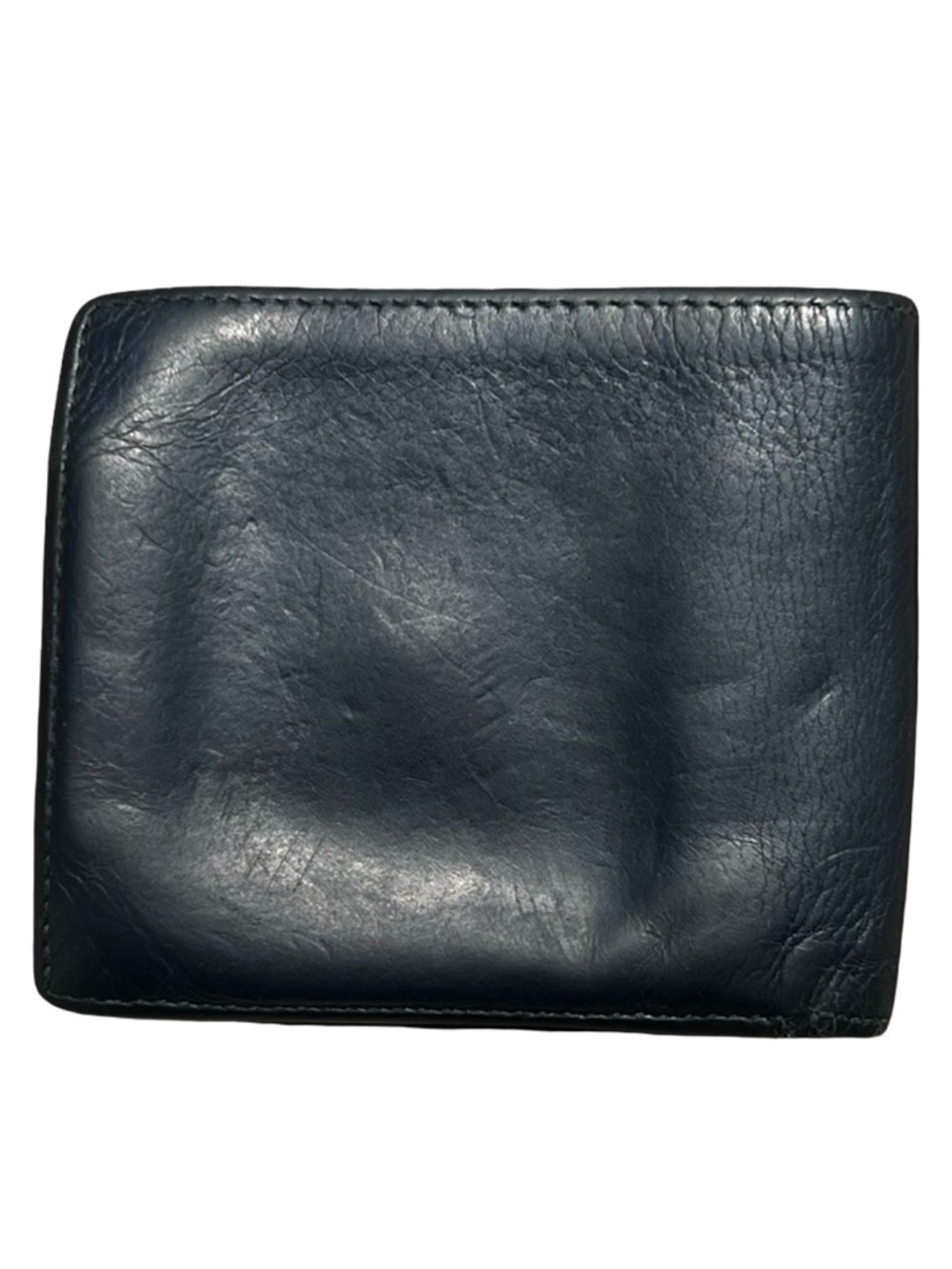 GUCCI Navy Blue Leather Bi-Fold Wallet with Interlocking G Vintage - Picture 10 of 15